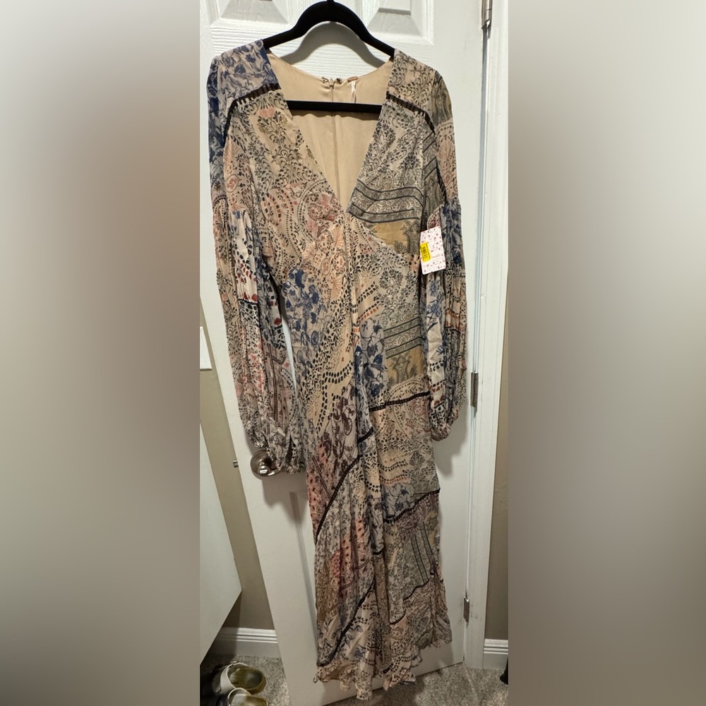 NWT Free People Bohemian Patterned Maxi Dress